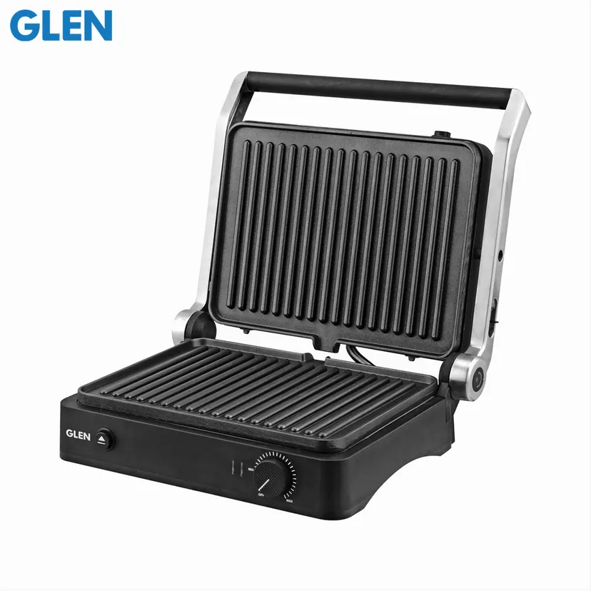 Glen Contact Grill With 180-degree Opening Non-Stick Plates 1900W