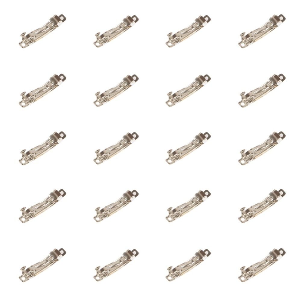 20Pcs Practical Metal DIY Spring Clips French Clip DIY Hairpins Base Hair Clips Setting Blank supplies Metal Spring Hair Clip Girls