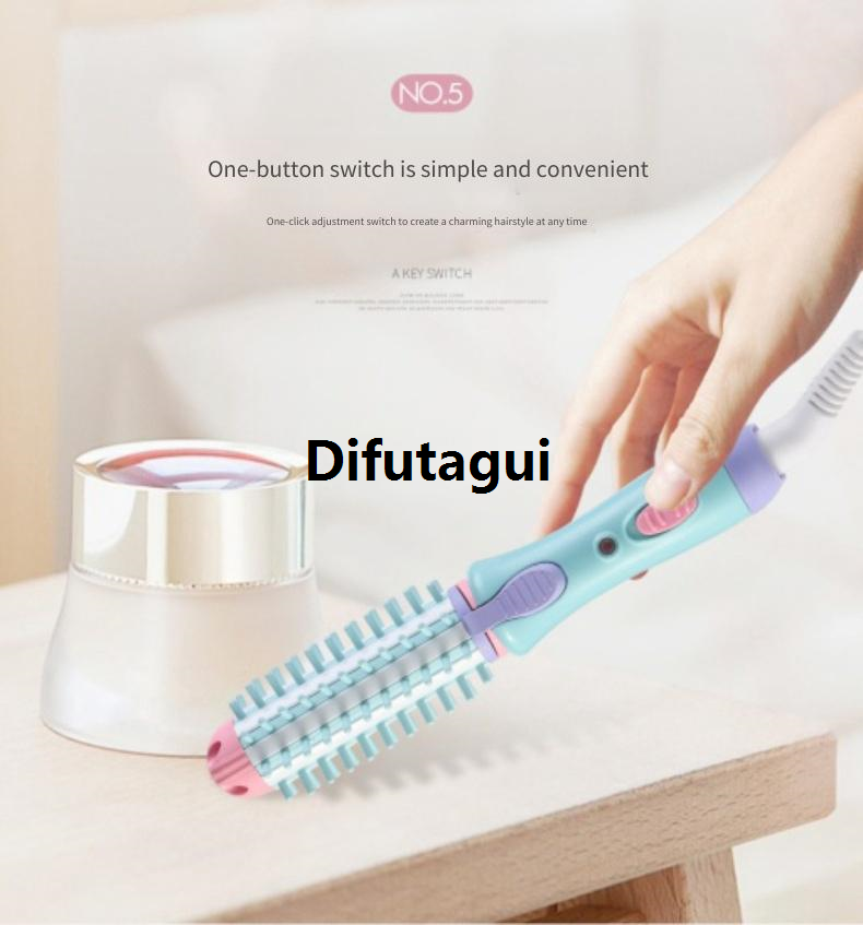 Difutagui HairstylerHot Comb Ion Anti Perm Curling Iron Straight Hair Bargain price Electric Mini 2 in 1 Set 220V Hairstyle Travel Tool