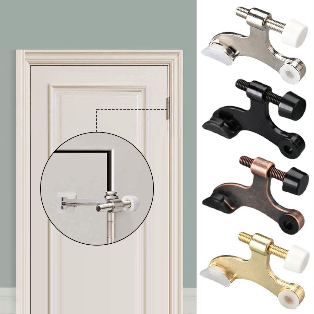 1Pcs Adjustable Heavy Duty Deluxe Door Hardware Hidden Hinge Pin Bumper Damper Door Stopper