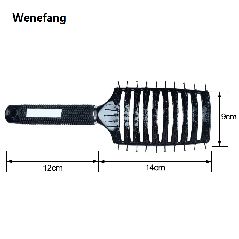 Wenefang NEW 1 Pcs Anti-static Heat Curved Vent Comb Barber Salon Hair Styling Brush Best For Detangling All Hair Types Professional