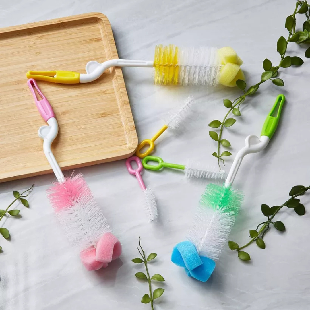 Baby Bottles & Nipples Cleaning Brush Set