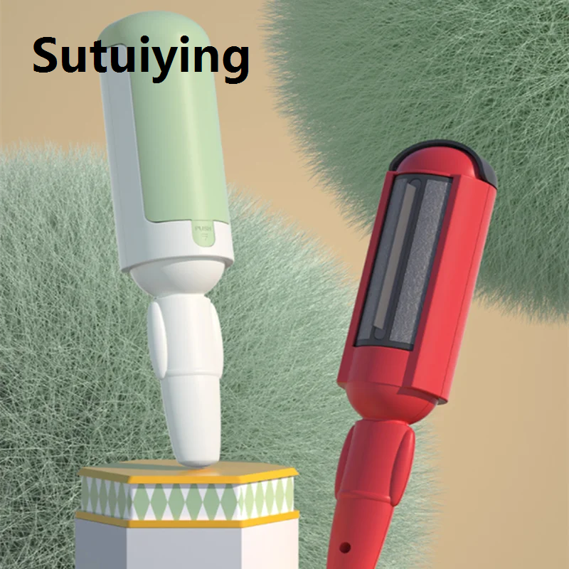 Sutuiying transparent bag Pet Hair Remover Roller Sticky Hair Brush Coat Cashmere Brush Sofa Cleaner To Remove Floating Hair Cat Two-sided Scraper
