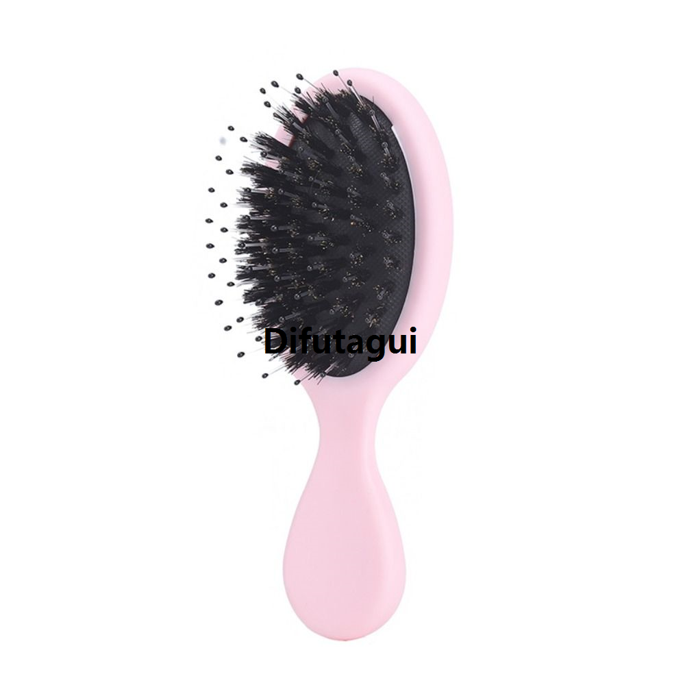 Difutagui Holiday Massage Light Pocket Matte Cute Mini Paddle Sales promotion Brush Bristle Wet Brush Scrub Comb Pro