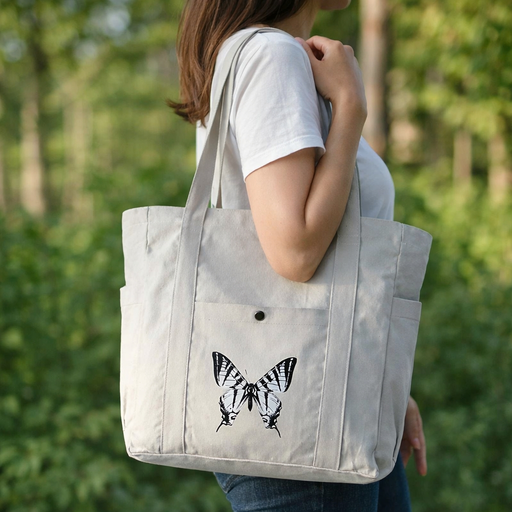 High Capacity Ladies Tote Carry Fashion Bucket Bag With Beautiful Printed Design /Num Of Compartment 7 Cotton Canvas