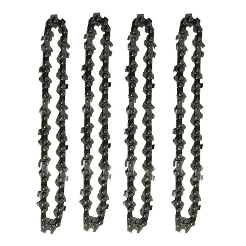 JAERBEE 8Pcs Mini Chainsaw Chain 4 Inch Guide Saw Chain 1/4 LP Pitch, 28 Sections for Electric Protable Handheld Chain Saw