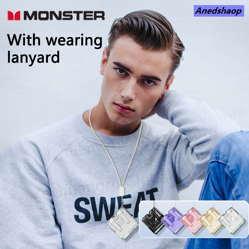NEW Anedshaop Original Monster XKT12 Gaming Earphones Wireless Bluetooth 5.3 Headphones 【2025 Version】 TWS HIFI Sound Sports Earbuds Noise Reduction 300mAh
