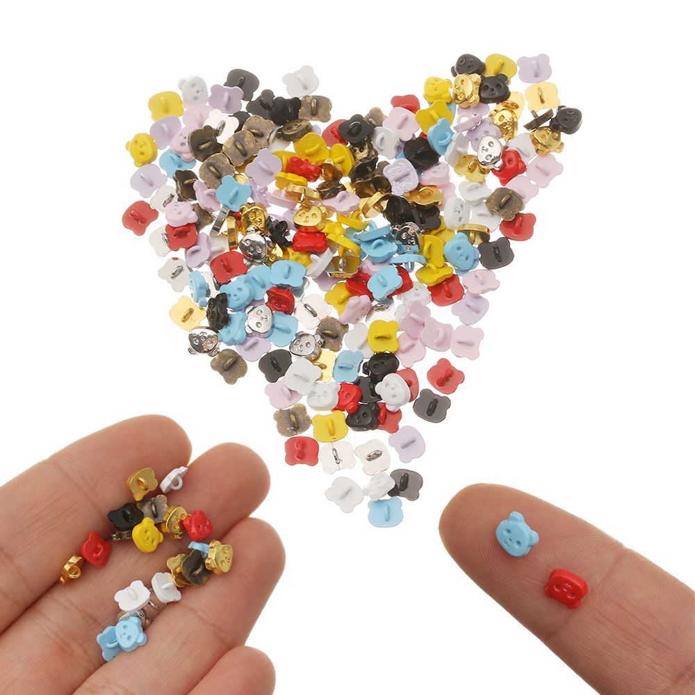 20pcs Cute Girl Gift Panda Pattern Decoration Craft Mini Buttons Metal Buckles Clothing Sewing Buckle DIY Doll Clothes