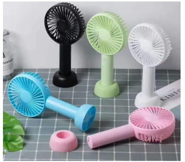 Mini Portable Fan Rechargeable With Stand 3 Speed And Long Lasting Battery Backup