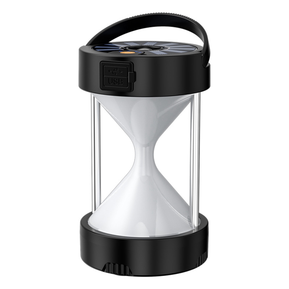 NAMUNY LED Camping Lantern Rechargeable,Solar Camping Lights, IPX45 Waterproof, 4 Light Mode for Camping Hiking,Black