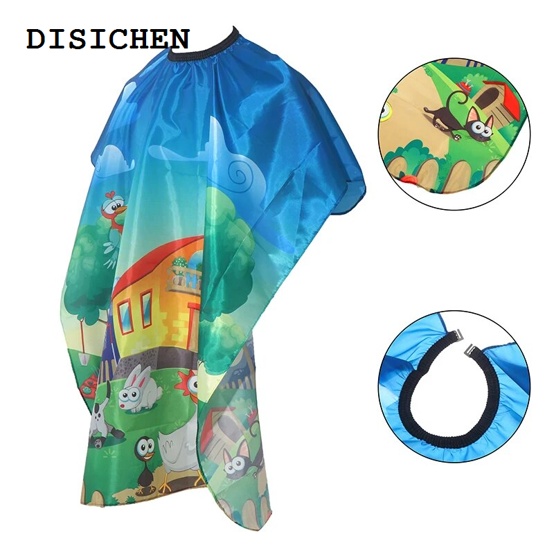 DISICHEN 【2025 Version】 1pc Kids Haircut Hairdresser Barber Cape Apron Waterproof Durable Hairdresser Tool Salon Cloth Hair Cutting Cape For Barber Shop
