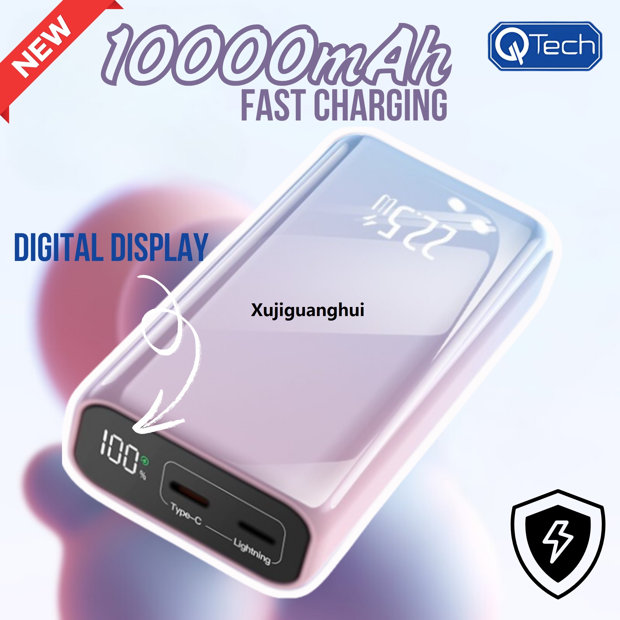 Xujiguanghui Q136 10000mAh Powerbank with 22.5W Fast Charging Built-in Cables | Type-C + Lightning Input | Digital DisplaFifty percent discount y | Compact Portable Powerbank for Android, iPhone, WiFi Router More | Fast Charging Mini Powerbank by Qtech