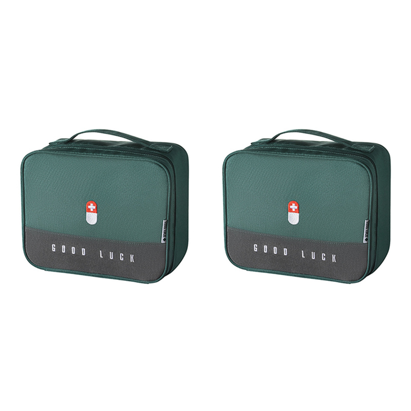 QUANBU 10X Portable Storage Bag Multifunctional Kit for Hiking, Backpacking, Camping, Travel, Car and Cycling Green