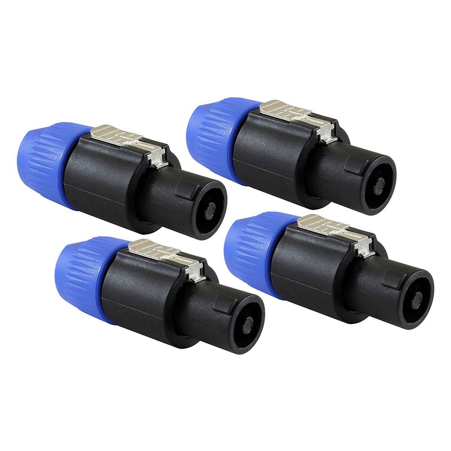 NAMUNY Speaker Plug Twist Lock 4 Pole Speaker Plug compatible with Speakon NL4FC, NL4FX, NLT4X, NL2FC - 4 PACK