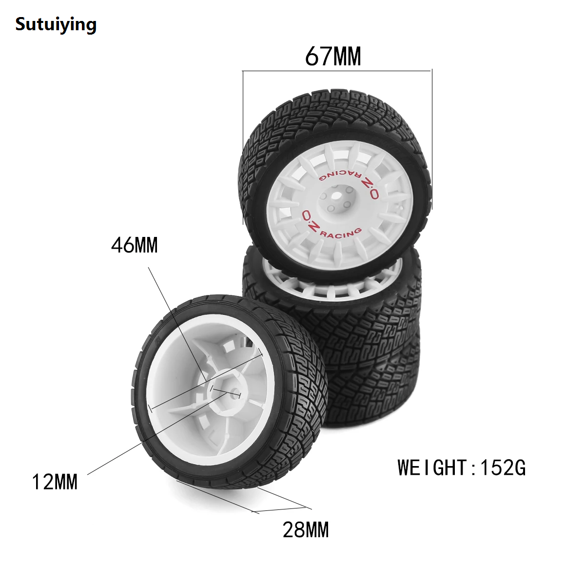 Sutuiying RC Racing Car Tires On Road Tyre Wheel for Tamiya TT01 TT02 XV01 2025 New TA06 PTG-2 HPI WR8 HSP 1/10 1/12 1/14 RC Car Upgrades Parts