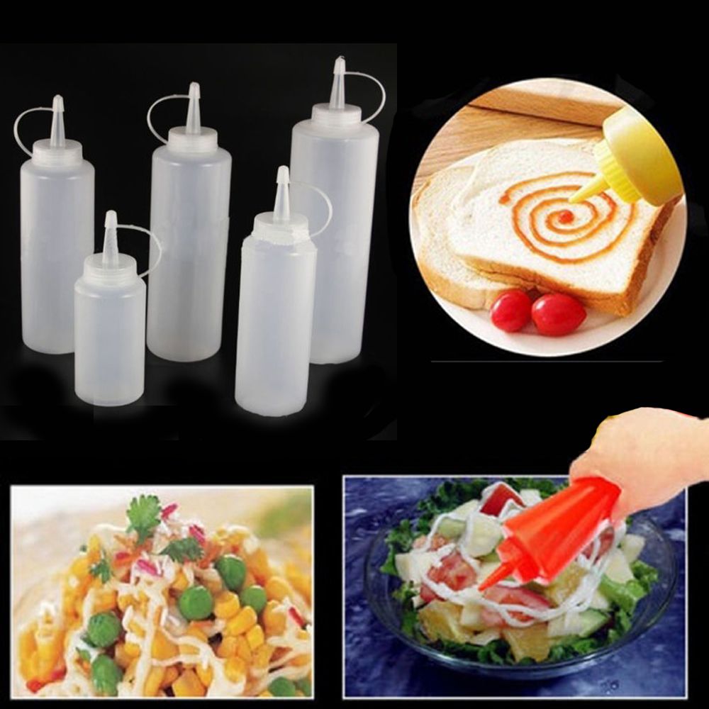 Condiment Plastic Gadget Chocolate Bread Cake Decorating Tool Squeeze Bottle Dispenser Bottle Home & Kitchen