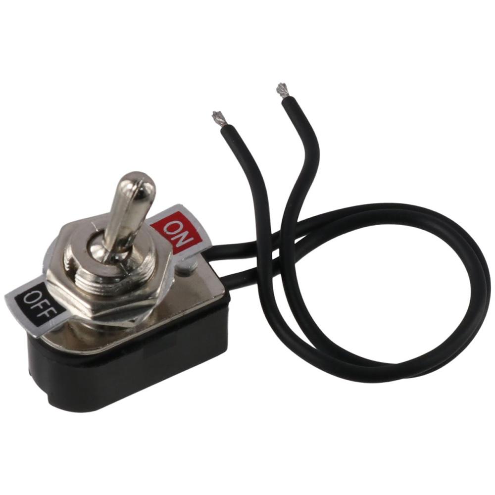 Durable Mini Toggle Switch ON/Off Latching AC 6A/125V 3A/250V Toggle Rocker Switch with 5''Leads Heavy Duty Car