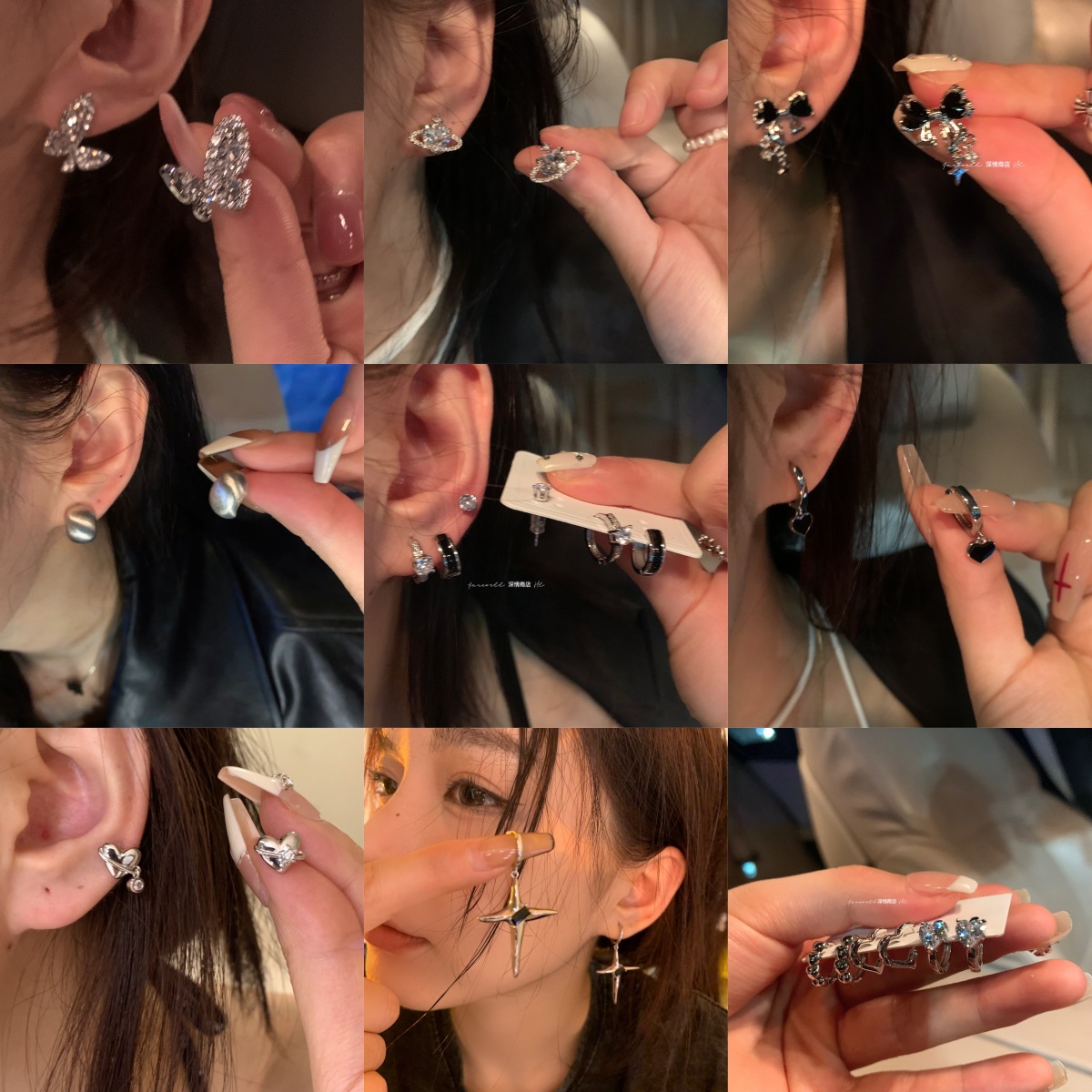 【Best Price Guaranteed】Sweet Cool Style Spice Girl Earrings Women's High-end Ear Studs 2023 New Fashion Earrings Women's Exquisite Design