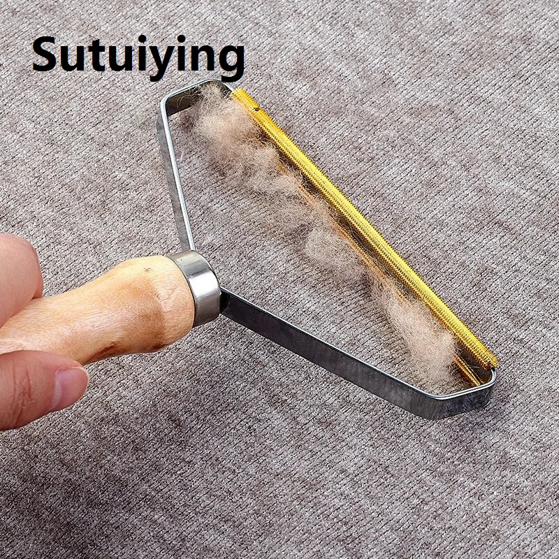 Sutuiying transparent bag Mini Lint Remover Cleaning Clothes Pet Wool Hair Brush Take Out Lint Pellet Carpet Scraper Sticky Roller Cat Dog Home Cleaner