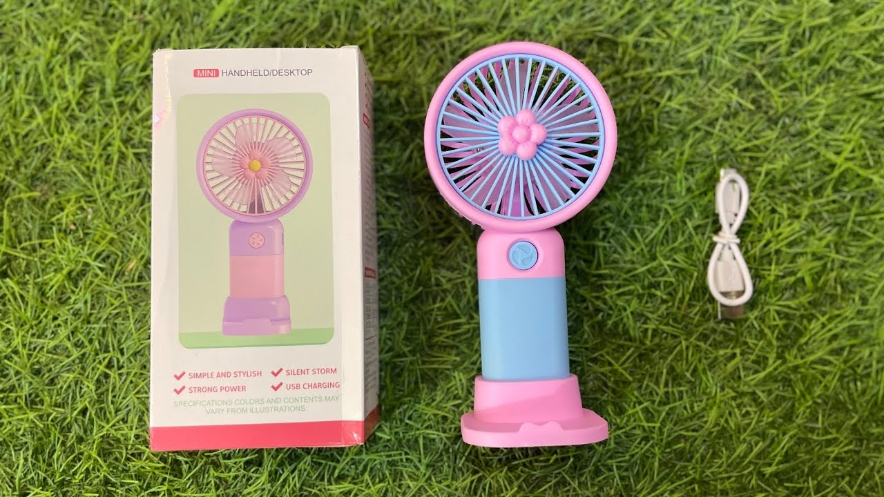 Portable Handheld Mini Fan Rechargeable Battery | Multicolor and Multi Design Mini Fan | USB Charger With Stand | Cute Korean Design Mini Fan Durable Battery Backup BY samayara suppliers