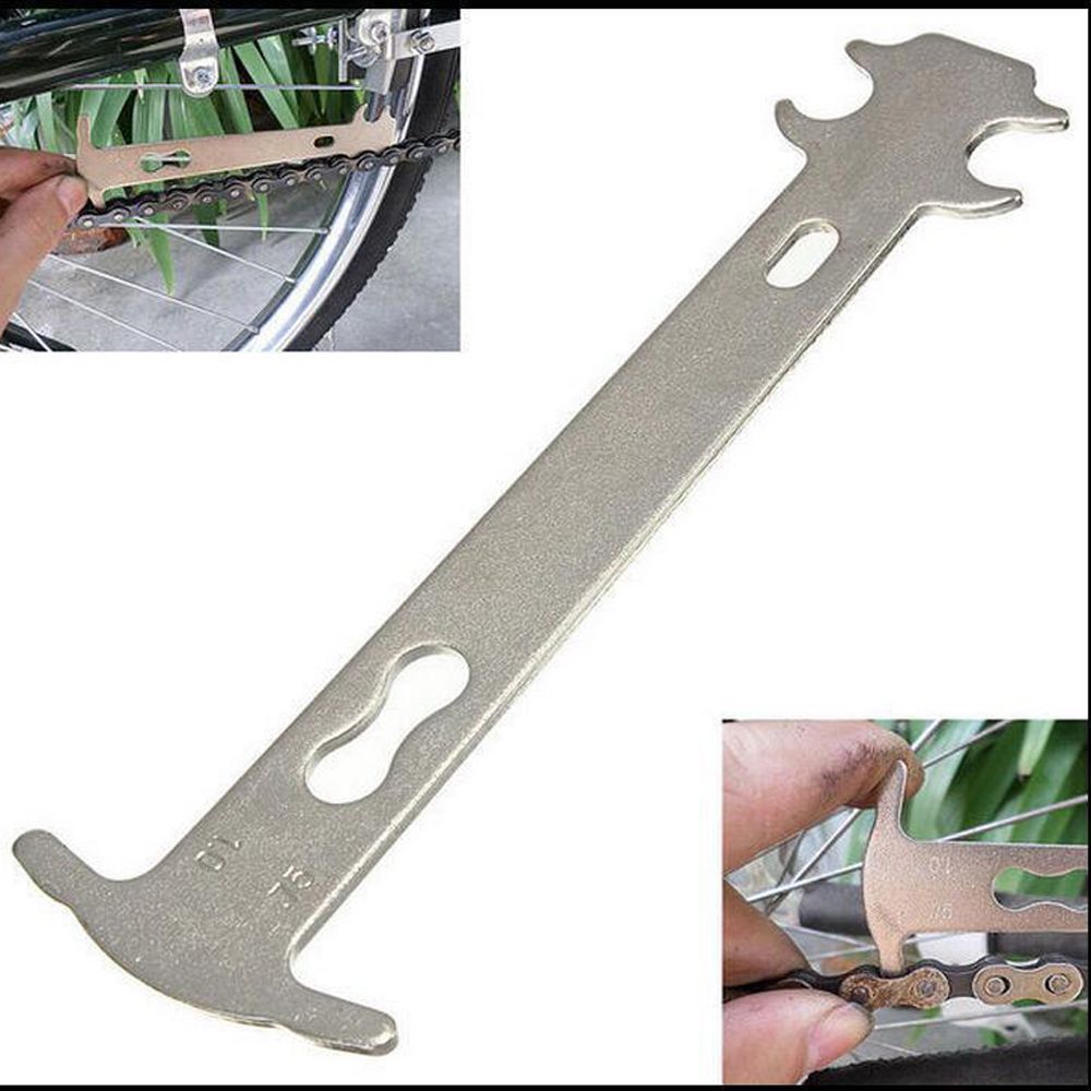 Portable Riding Bicycle Maintenance Chain Replacement Bike Chain Checker Chain Wear Indicator Gauge Check Ruler