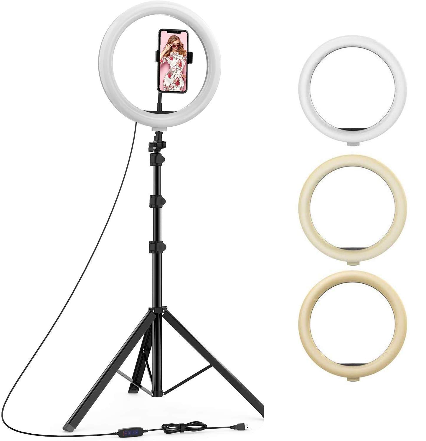 HX260 26 Cm LED Ring Fill Light For Camera/Phone With Tripod Stand