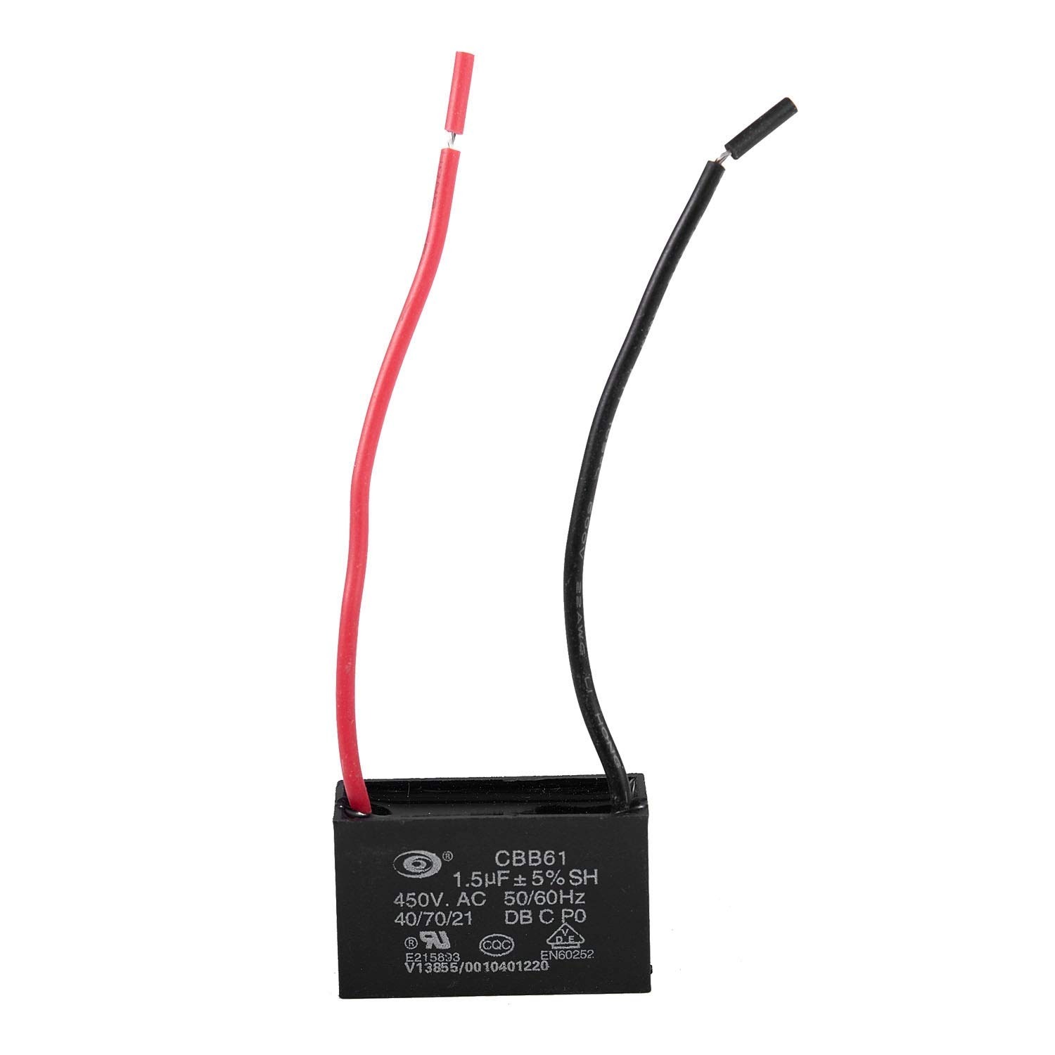 Fan Capacitor 450V 1.5uF 50/60Hz Fan Motor Run Capacitor CBB61