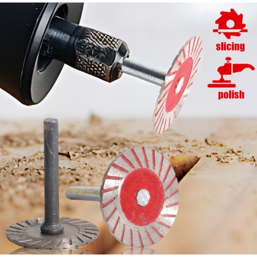 Portable 40mm Diamond Cutting Disc 6mm Shank Durable Circular Thread Cutting Disc Sanding Disc For Wood Metal Stone Granite Marble