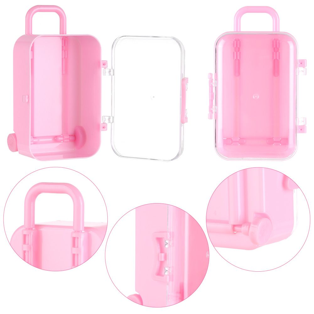 New Plastic Dollhouse Decoration Lovely Small Clutch Jewellery Box Mini Suitcase Dolls Miniature