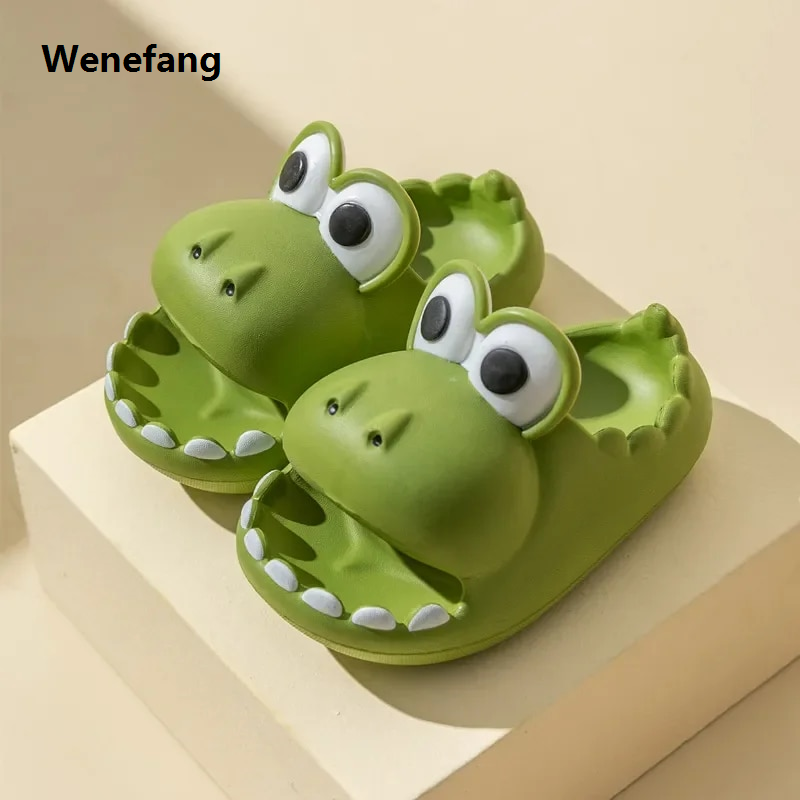 Wenefang 2023 New Cartoon Hippo Summer Girls Boys Sandals Slippers For Kids 2025 EVA Soft Sole Antiskid Indoor Home Children Baby Slides Shoes