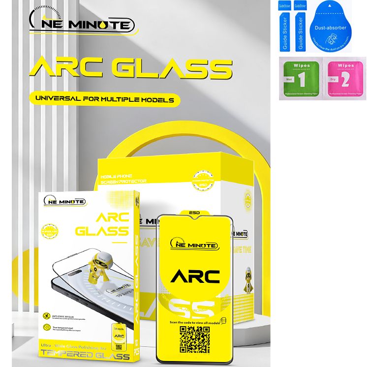 Apple iPhone 15 / iPhone 16 One Minute Arc Clear Tempered Glass