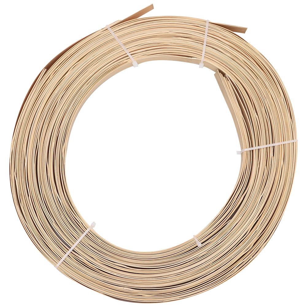 7pcs Natural Bamboo 0.6 Inch Wide Strips Coil Flat Reed Basket Rattan Flat Cane Reed Strips Flat Cane Reed Bamboo Rattan Cane Strips Weaving