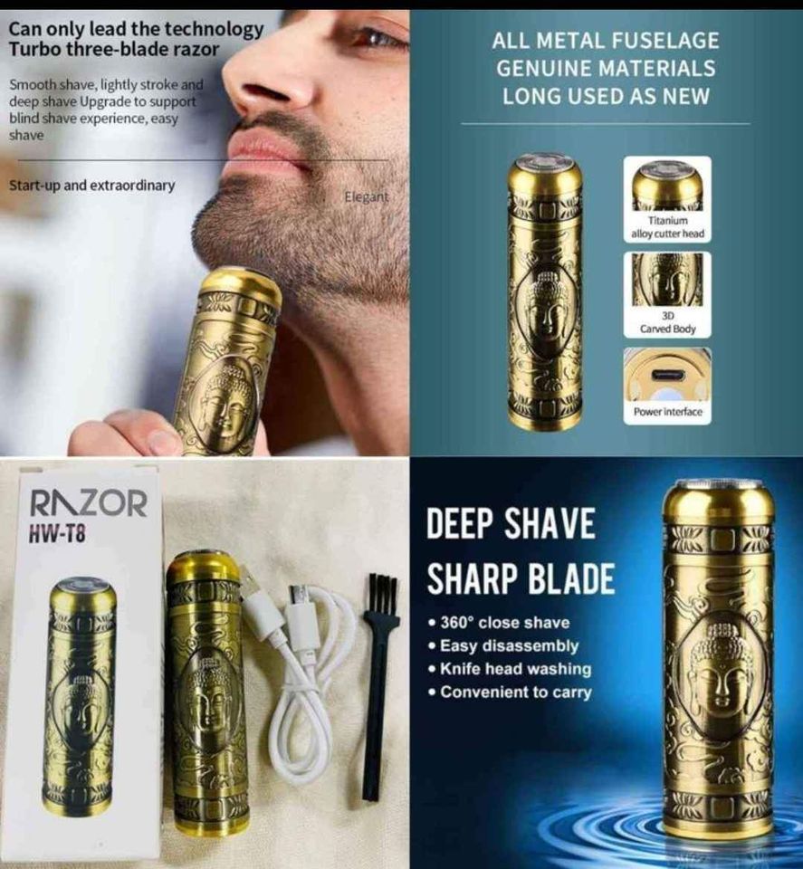 USB Rechargeable Razor Shaver Mini Electric Vintage Shaver Razor / Trimmer For Men And Ladies