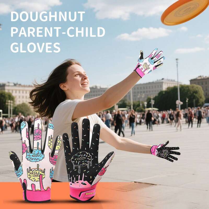 Fun Parent Child Cycling - Full Finger Scooter and Bike Gloves with Touch Screen, Mountain Bike, Padded Anti Sli