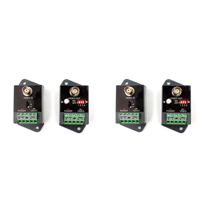 2X Single-Channel Active Video Balun for CCTV HD-TVI CVI AHD Active HD Video Transceiver