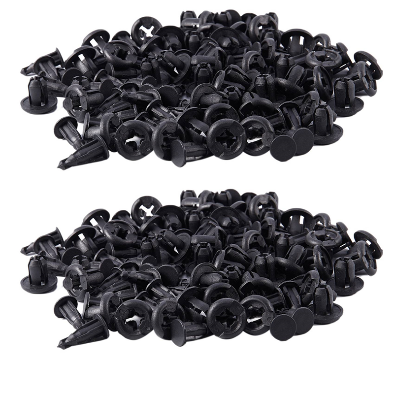 fasdaga Car 10mm Hole Dia Plastic Rivets Fastener Push Pin Clips 100PCS