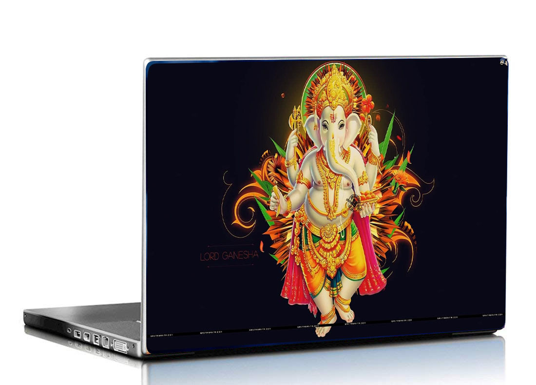 Lord Ganesh Laptop Skin/Sticker/Cover/Decal Compatible for Any 15.6 or 17 Inches Laptop(HP/Dell/Sony/Acer/Lenovo/Asus. Etc) Or Notebook.
