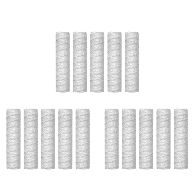 5X 10 10 Inch X 2.5 Inch String Wound Sediment Water Filter Whole House Sediment Filtration
