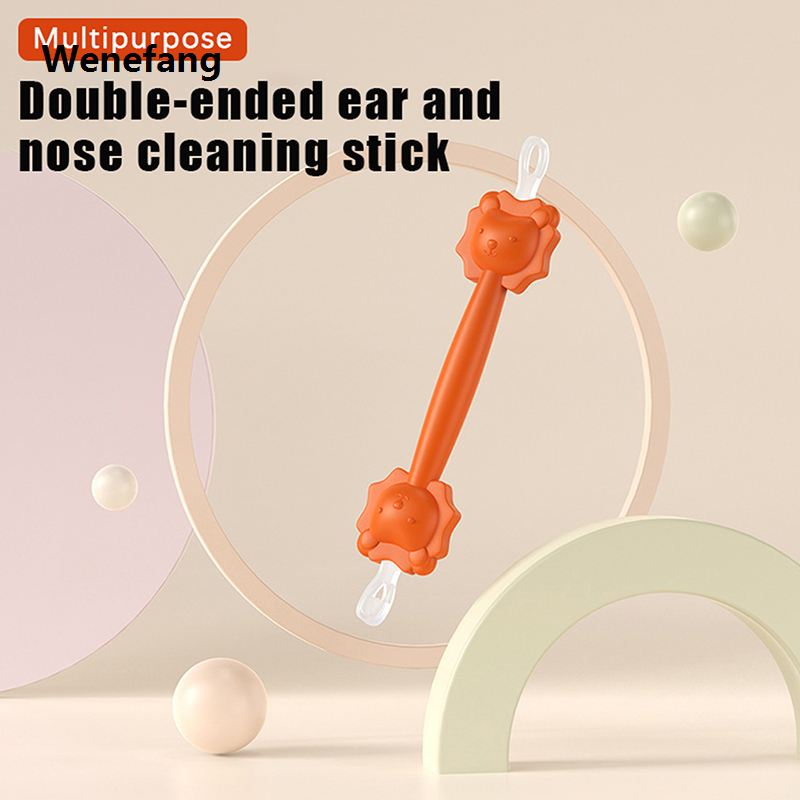Wenefang 1Pcs Baby Cleaner Spoon Double-headed Soft Wax Curette Hot Selling Picker Nose Cleaner Silicone Ear Wax Pickers