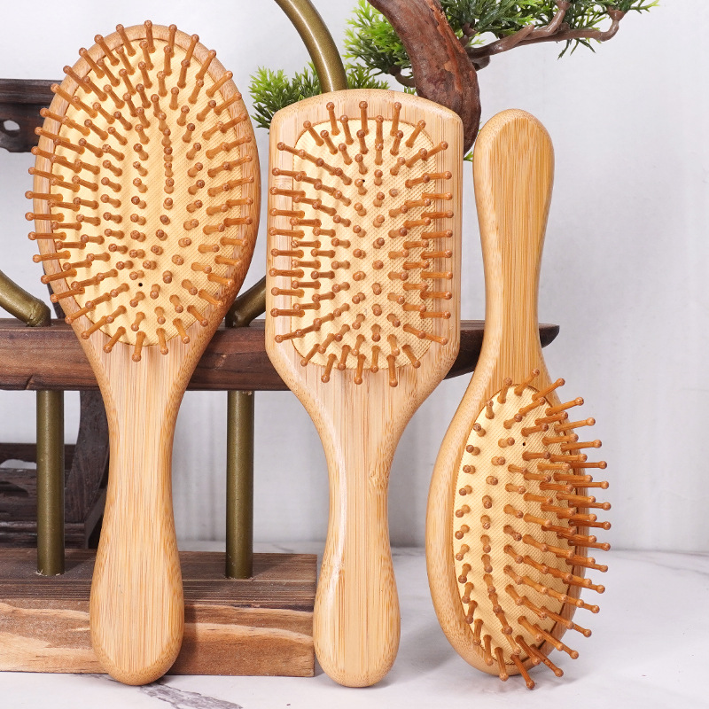 Maange 1pcs Bamboo Anti-static Smooth Air Cushion, Scalp Massage, Airbag Comb Set MAG13007WO