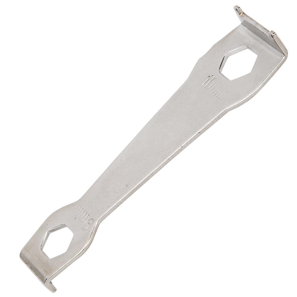 2PCS Durable Alloy Steel Wrench Tooth Disc Wrench 9mm 10mm Silver Chainring Bolt Wrench High Hardness Chainring Wrench DIY Maintenance