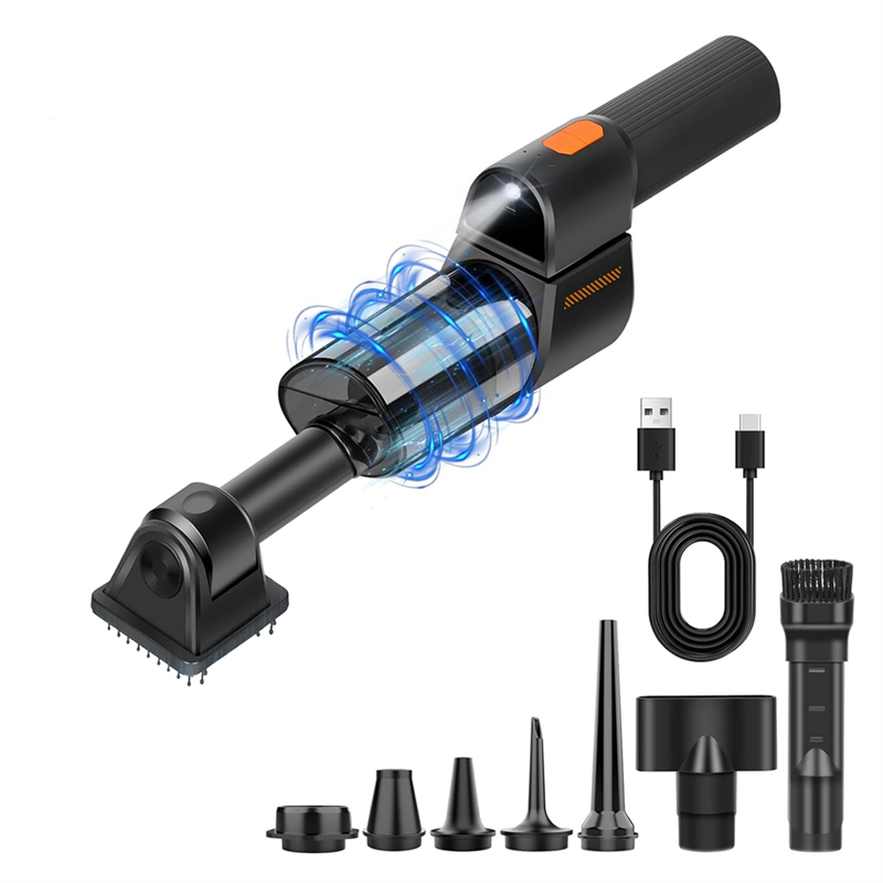 Sojhoop Car Vacuum Cleaner High Power 20000PA 3-Speed Adjustable Brushless Motor Mini Car Vacuum Portable Cordless 180°Foldable