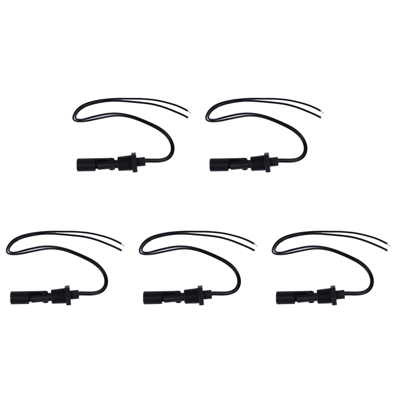 fasdaga 5X Horizontal Water Level Sensor Liquid PP Float Switches NO NC 100V DC 0.5A