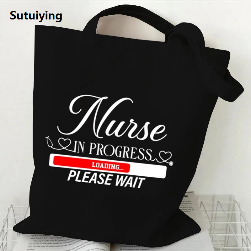 Sutuiying Nurse in Progress Loading Print Women Men Shoulder Bags Medicine Fifty percent discount Stethoscope Fashion Trend Travel Beach Bag Female Nurse Handbag