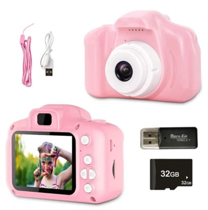 Kids Camera Toys Mini HD Digital Video Selfie Cameras Portable Outdoor Photography Educational Toy For Children Christmas Gifts