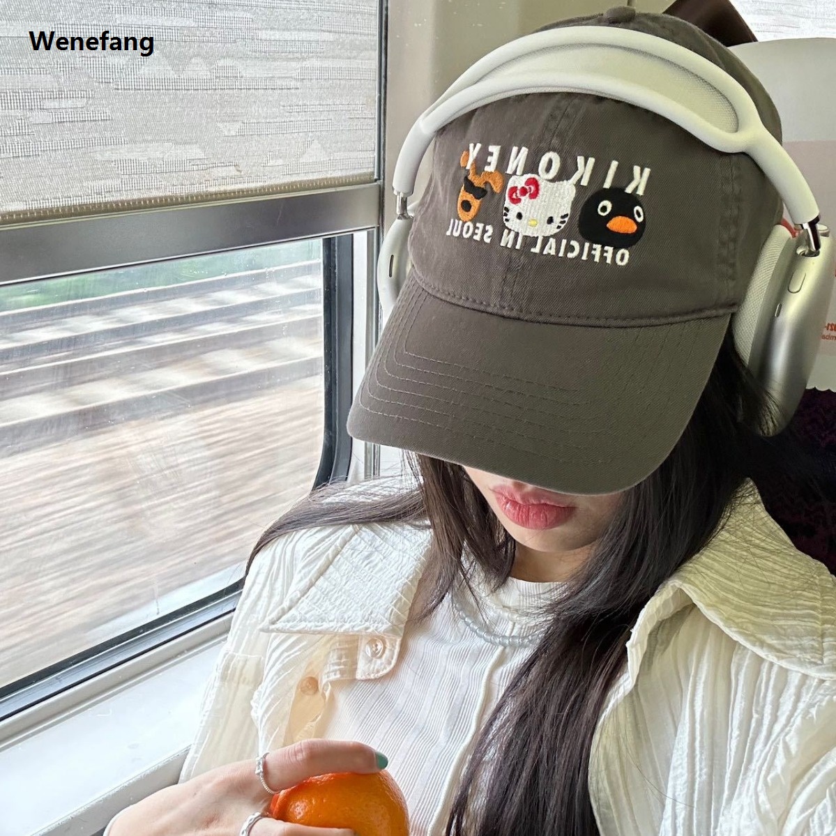 Wenefang Sanrio Hot Selling Unisex Anime Hello Kitty Cartoon Cap Y2K High Original Quality Baseball Cap Retro Peaked Cap Kawaii Couple Gift