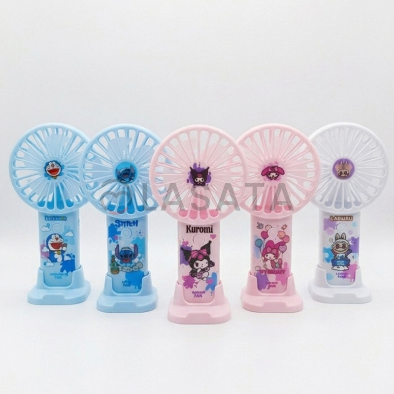 Cute Mini Portable Fan with Lithium Rechargeable Battery | 3 Speed Mode | USB fan | USB Rechargeable