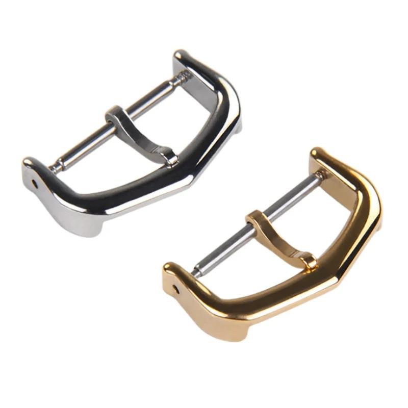 HOT 12mm 14mm 16mm 18mm 316L Stainless Steel Watch Buckle For Cartier Watch Replacement Clasp Gold Silver Rose