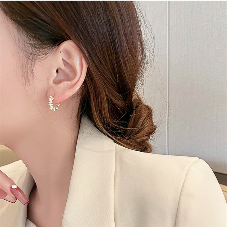 【Quality circle earrings 2022 new fashion niche light luxury ins spring women