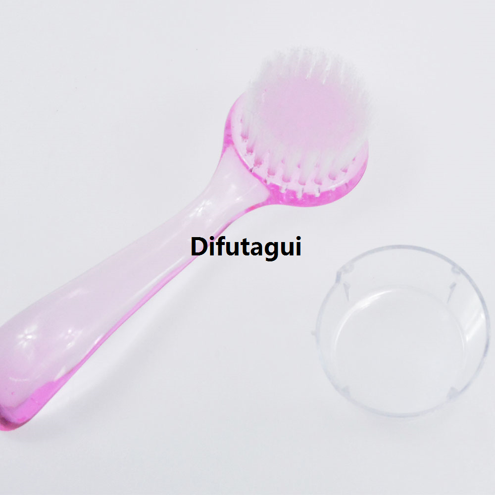 Difutagui High Quality 1pcs Professional Nail Art Dust Cleaning Brush with Cap New Round Head Make Up Washing Brush Manicure Pedicure Nail Tools LATR41